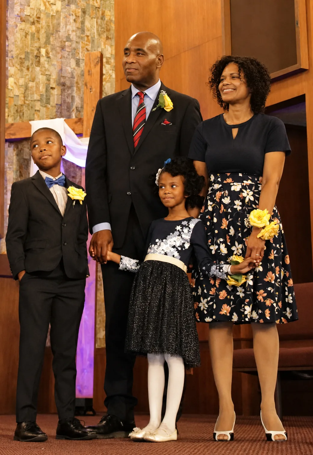 Pastor Peter Baptiste and his family